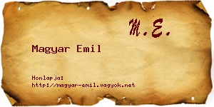 Magyar Emil névjegykártya